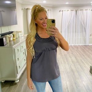 Chain Neck‎ T back top 🖤